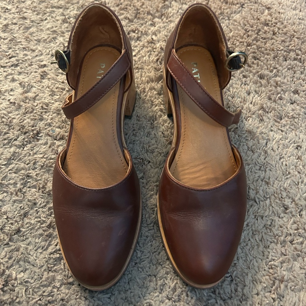 Portland Leather Patina Mary Jane’s in Cognac Size 7.5